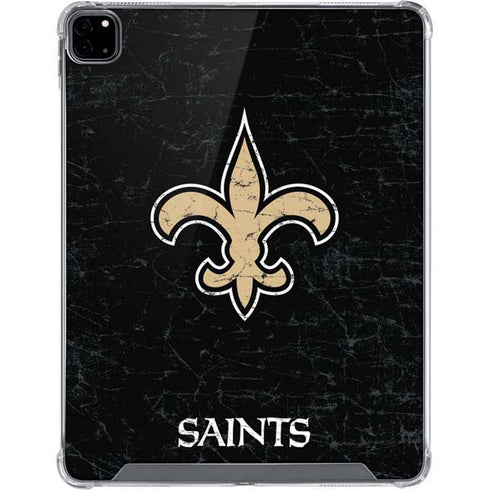 NFL New Orleans Saints Distressed iPad Pro 12.9in (2020) Clear Case