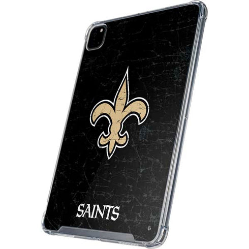 NFL New Orleans Saints Distressed iPad Pro 12.9in (2020) Clear Case