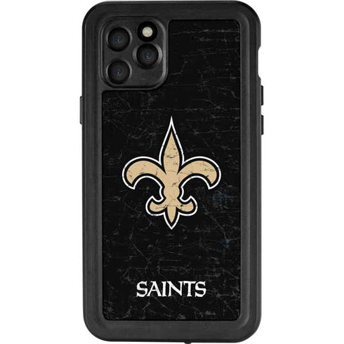 NFL New Orleans Saints Distressed iPhone 11 Pro Waterproof Case