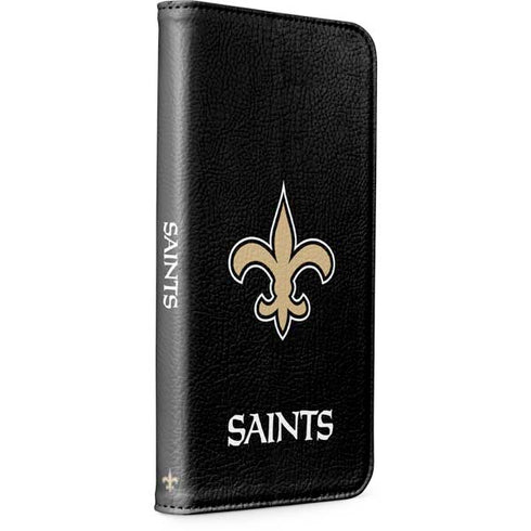 NFL New Orleans Saints Distressed iPhone 15 Folio Case