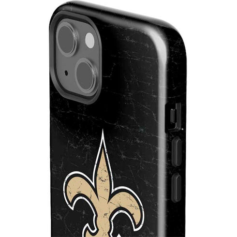 NFL New Orleans Saints Distressed iPhone 15 Impact Case