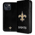 NFL New Orleans Saints Distressed iPhone 15 Plus Folio Case