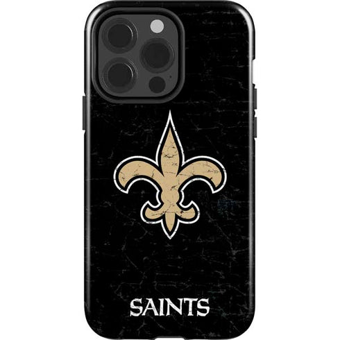 NFL New Orleans Saints Distressed iPhone 15 Pro Impact Case