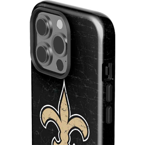 NFL New Orleans Saints Distressed iPhone 15 Pro Impact Case