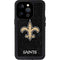 NFL New Orleans Saints Distressed iPhone 15 Pro Waterproof Case