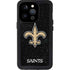 NFL New Orleans Saints Distressed iPhone 15 Pro Waterproof Case