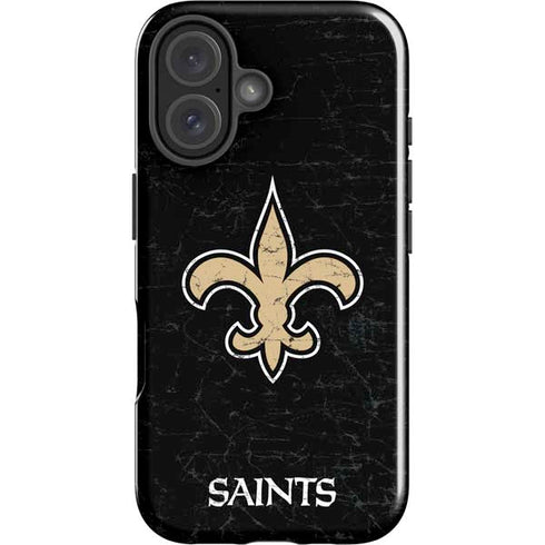 NFL New Orleans Saints Distressed iPhone 16 Impact Case