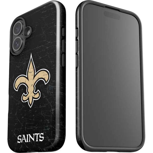 NFL New Orleans Saints Distressed iPhone 16 Impact Case