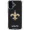 NFL New Orleans Saints Distressed iPhone 16 Plus Clear Case
