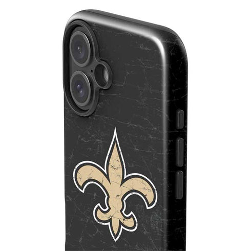 NFL New Orleans Saints Distressed iPhone 16 Plus Impact Case