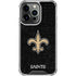 NFL New Orleans Saints Distressed iPhone 16 Pro Clear Case