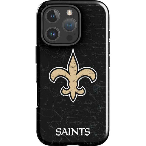 NFL New Orleans Saints Distressed iPhone 16 Pro Impact Case