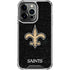 NFL New Orleans Saints Distressed iPhone 16 Pro Max Clear Case