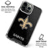 NFL New Orleans Saints Distressed iPhone 16 Pro Max Clear Case
