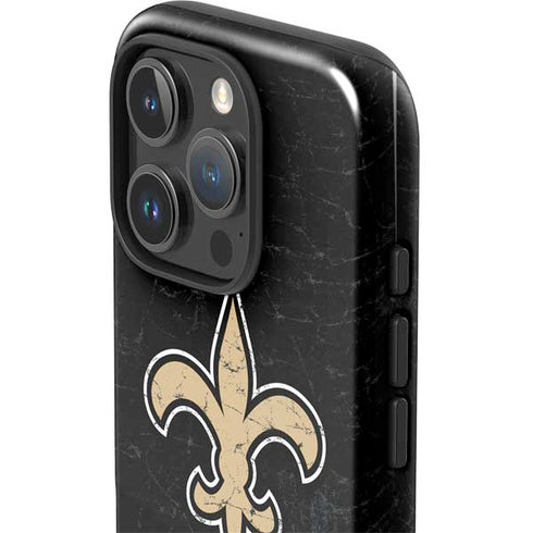 NFL New Orleans Saints Distressed iPhone 16 Pro Max Impact Case