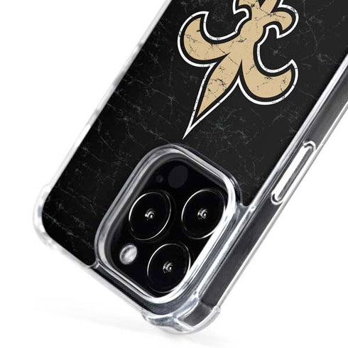 NFL New Orleans Saints Distressed iPhone 16 Pro Max MagSafe Case