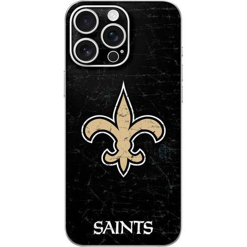 NFL New Orleans Saints Distressed iPhone 16 Pro Max Skin