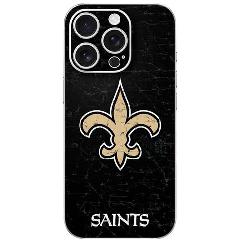 NFL New Orleans Saints Distressed iPhone 16 Pro Skin