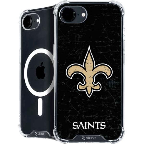 NFL New Orleans Saints Distressed iPhone 16e MagSafe Case