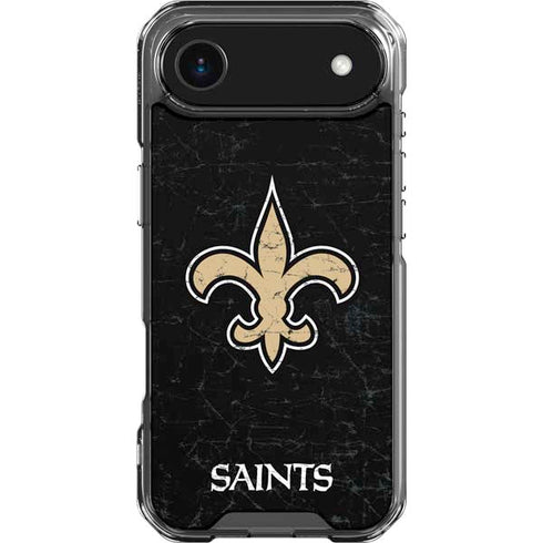 NFL New Orleans Saints Distressed iPhone 17 Air Clear Case