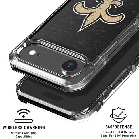 NFL New Orleans Saints Distressed iPhone 17 Air Clear Case