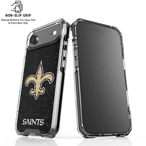 NFL New Orleans Saints Distressed iPhone 17 Air Clear Case