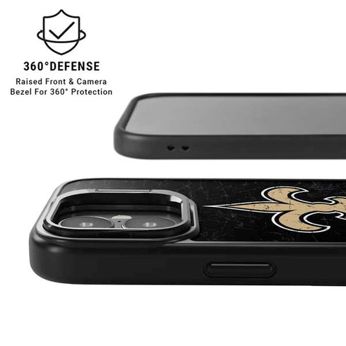 NFL New Orleans Saints Distressed iPhone 17 Kickstand Case