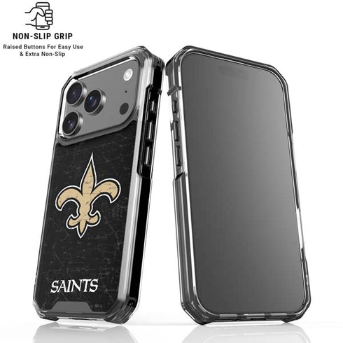 NFL New Orleans Saints Distressed iPhone 17 Pro MagSafe Case