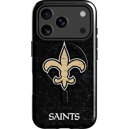 NFL New Orleans Saints Distressed iPhone 17 Pro Magsafe Impact Case