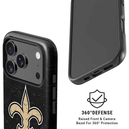 NFL New Orleans Saints Distressed iPhone 17 Pro Magsafe Impact Case