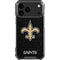 NFL New Orleans Saints Distressed iPhone 17 Pro Max Clear Case