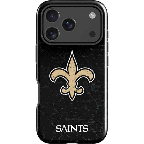 NFL New Orleans Saints Distressed iPhone 17 Pro Max Impact Case