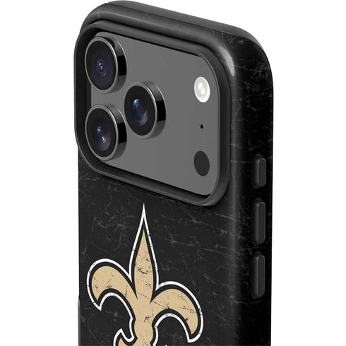NFL New Orleans Saints Distressed iPhone 17 Pro Max Impact Case
