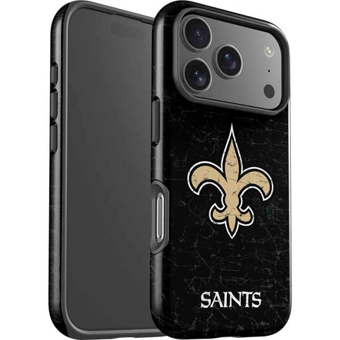 NFL New Orleans Saints Distressed iPhone 17 Pro Max Impact Case