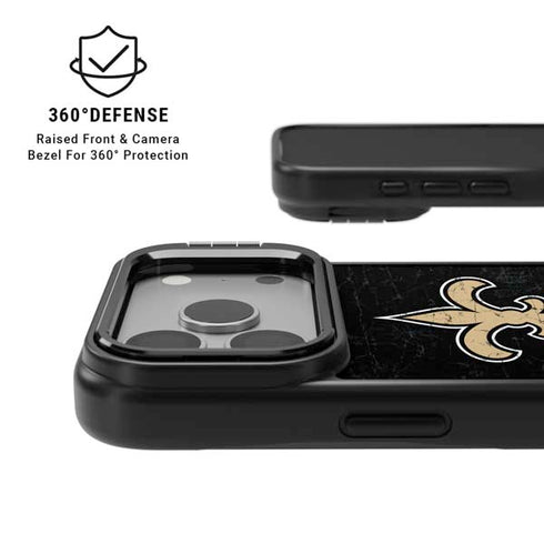 NFL New Orleans Saints Distressed iPhone 17 Pro Max Kickstand Case