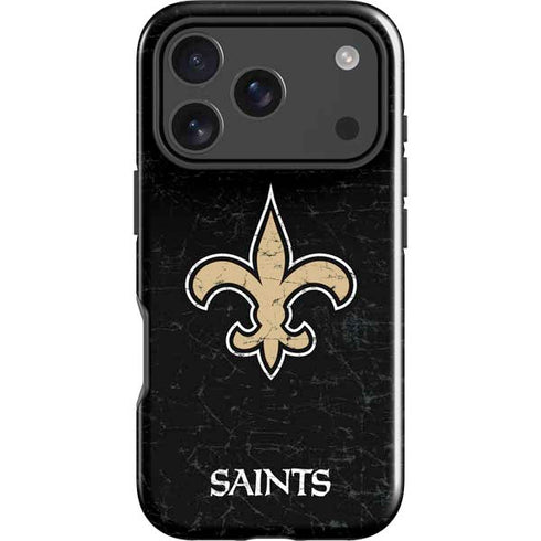 NFL New Orleans Saints Distressed iPhone 18 Pro Max Impact Case