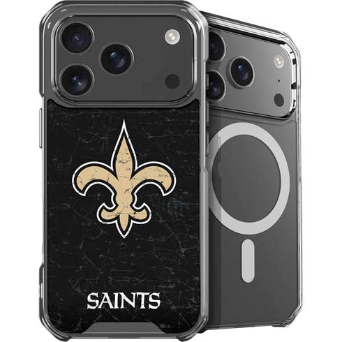 NFL New Orleans Saints Distressed iPhone 18 Pro Max MagSafe Case