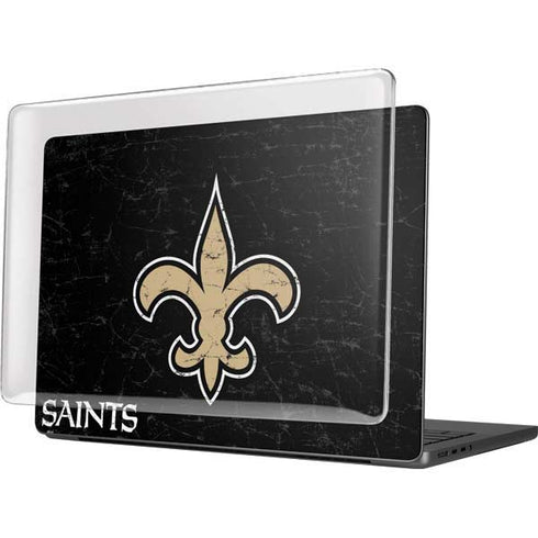 NFL New Orleans Saints Distressed MacBook Pro 14in (2021-24) Case plus Skin