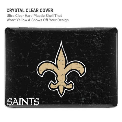 NFL New Orleans Saints Distressed MacBook Pro 14in (2021-24) Case plus Skin