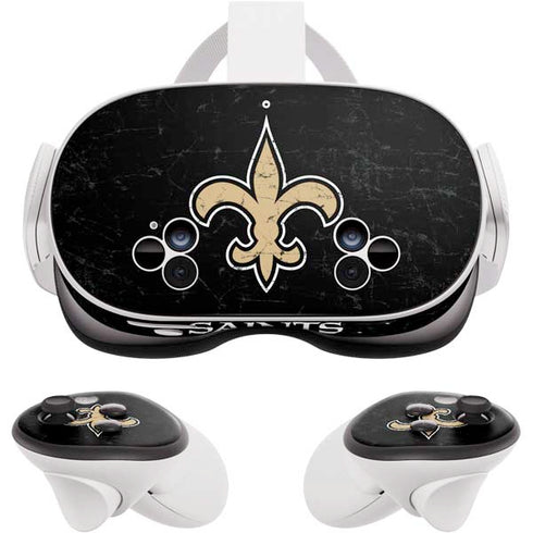 NFL New Orleans Saints Distressed Meta Quest 3S Skin