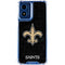 NFL New Orleans Saints Distressed Moto G 5G (2024) Clear Case