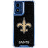 NFL New Orleans Saints Distressed Moto G 5G (2024) Clear Case