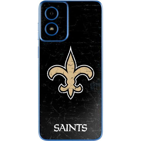 NFL New Orleans Saints Distressed Moto G Play 4G (2024) Skin