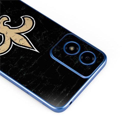 NFL New Orleans Saints Distressed Moto G Play 4G (2024) Skin