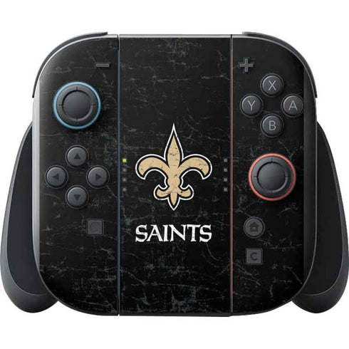 NFL New Orleans Saints Distressed Nintendo Switch 2 (2025) with Joy-Con Skin