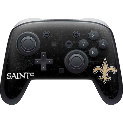 NFL New Orleans Saints Distressed Nintendo Skins