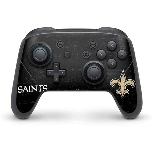 NFL New Orleans Saints Distressed Nintendo Skins