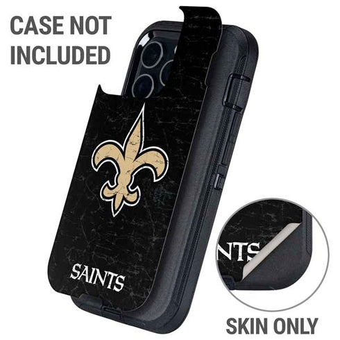 NFL New Orleans Saints Distressed Otterbox Defender iPhone Skin