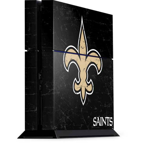 NFL New Orleans Saints Distressed PlayStation PS4 Skins