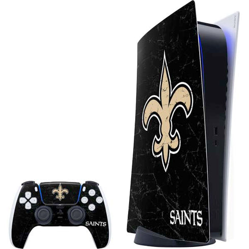 NFL New Orleans Saints Distressed PlayStation PS5 Skins